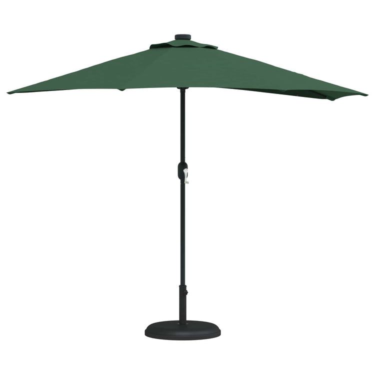 Vidaxxl Gartensonnenschirm grün 294 x 150 x 224 cm Polyester und Stahl