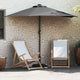 Vidaxxl Gartensonnenschirm Anthrazit 294 x 150 x 224 cm Polyester und Stahl