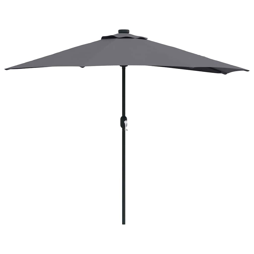 Vidaxxl Gartensonnenschirm Anthrazit 294 x 150 x 224 cm Polyester und Stahl