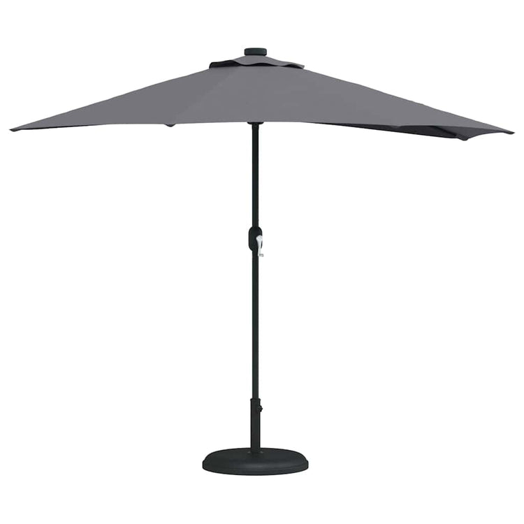 Vidaxxl Gartensonnenschirm Anthrazit 294 x 150 x 224 cm Polyester und Stahl