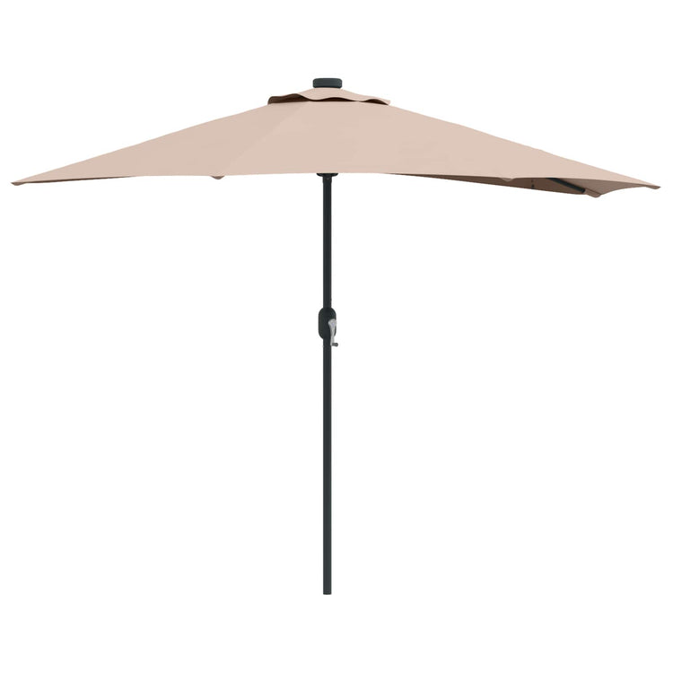 Vidaxx Gartensonnenschirm Taupe 294 x 150 x 224 cm Polyester und Stahl