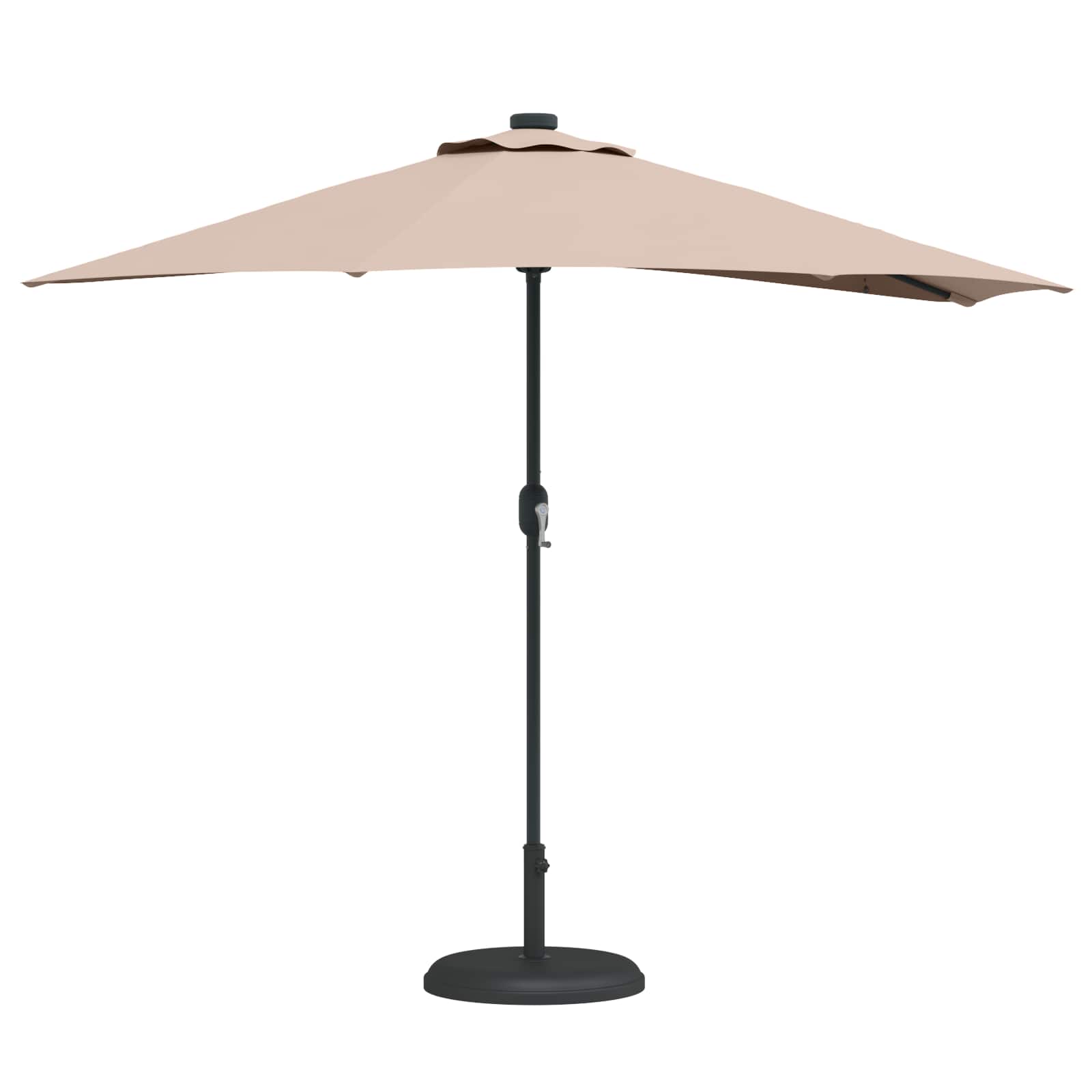 Vidaxx Gartensonnenschirm Taupe 294 x 150 x 224 cm Polyester und Stahl