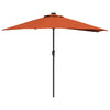 Vidaxxl Gartensonnenschirm Terrakotta 294 x 150 x 224 cm Polyester und Stahl
