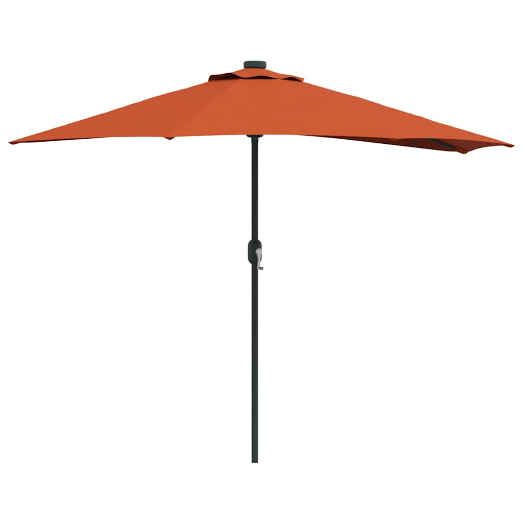 Vidaxxl Gartensonnenschirm Terrakotta 294 x 150 x 224 cm Polyester und Stahl