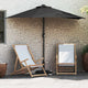 Vidaxx Gartensonnenschirm Schwarz 294 x 150 x 224 cm Polyester und Stahl