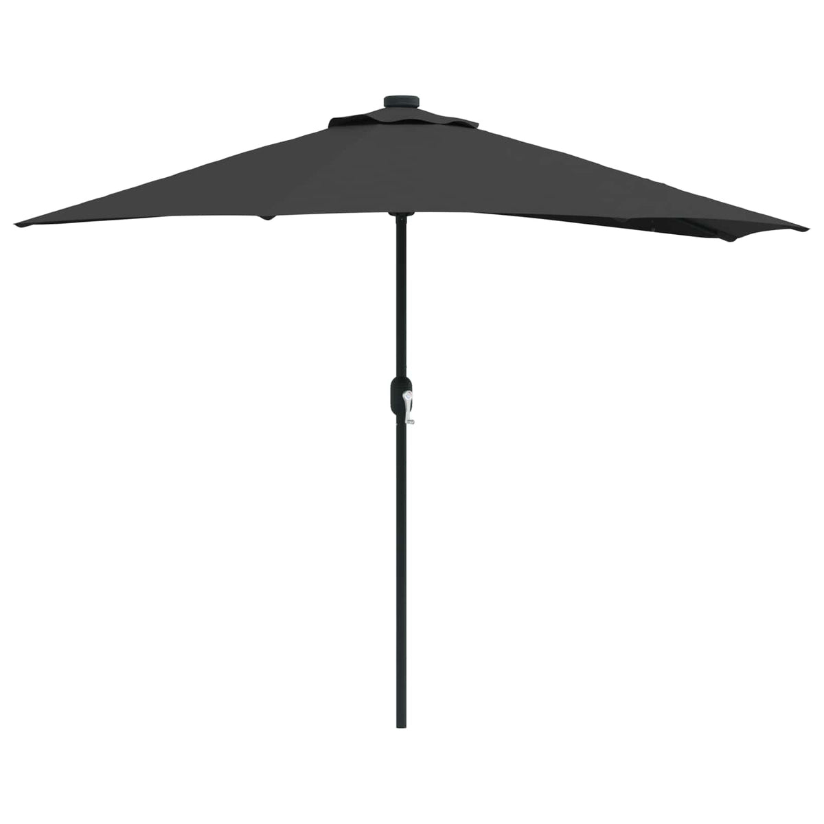Vidaxx Gartensonnenschirm Schwarz 294 x 150 x 224 cm Polyester und Stahl
