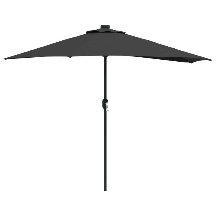 Vidaxx Gartensonnenschirm Schwarz 294 x 150 x 224 cm Polyester und Stahl