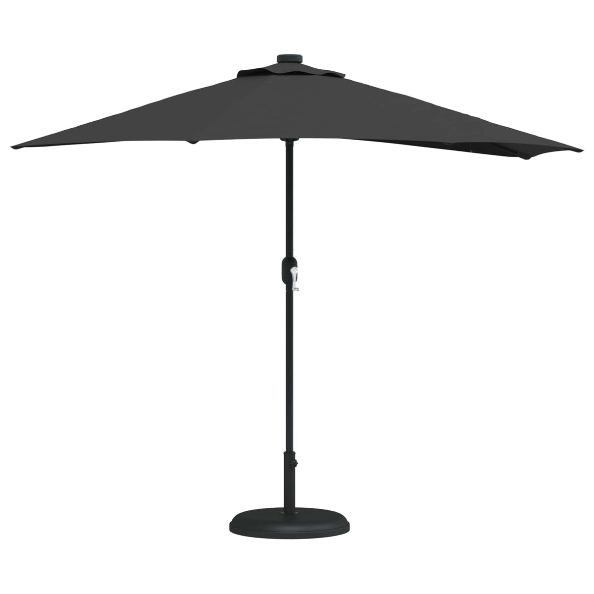 Vidaxx Gartensonnenschirm Schwarz 294 x 150 x 224 cm Polyester und Stahl