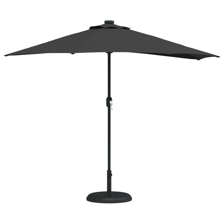 Vidaxx Gartensonnenschirm Schwarz 294 x 150 x 224 cm Polyester und Stahl