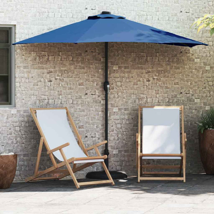 Vidaxxl Gartensonnenschirm Azurblau 294 x 150 x 224 cm Polyester und Stahl