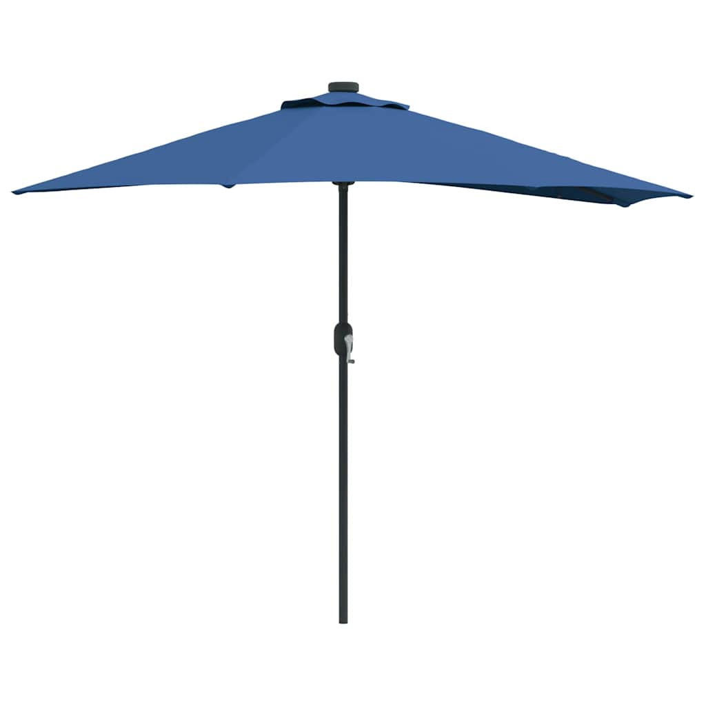 Vidaxxl Gartensonnenschirm Azurblau 294 x 150 x 224 cm Polyester und Stahl