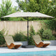 Vidaxxl Gartensonnenschirm Sand 385 x 209 x 244 cm Polyester und Stahl