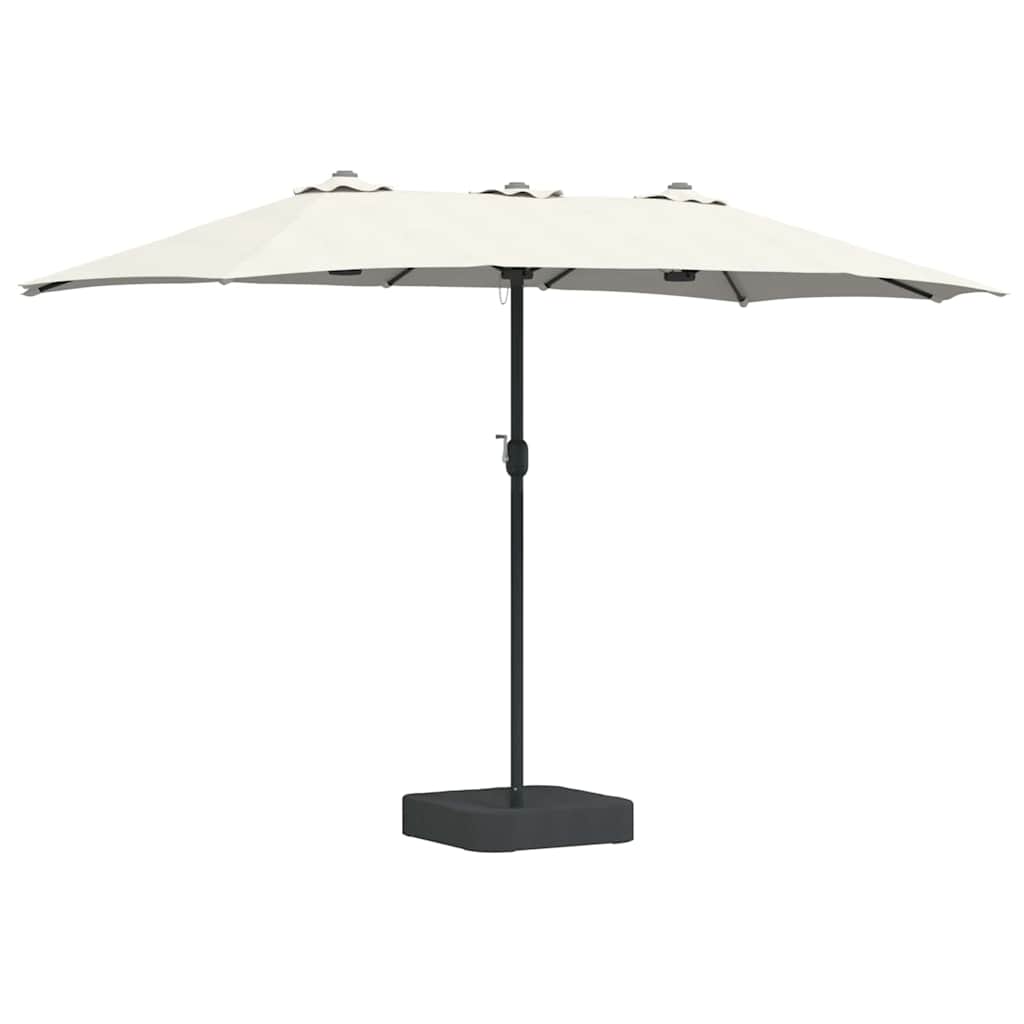 Vidaxxl Gartensonnenschirm Sand 385 x 209 x 244 cm Polyester und Stahl