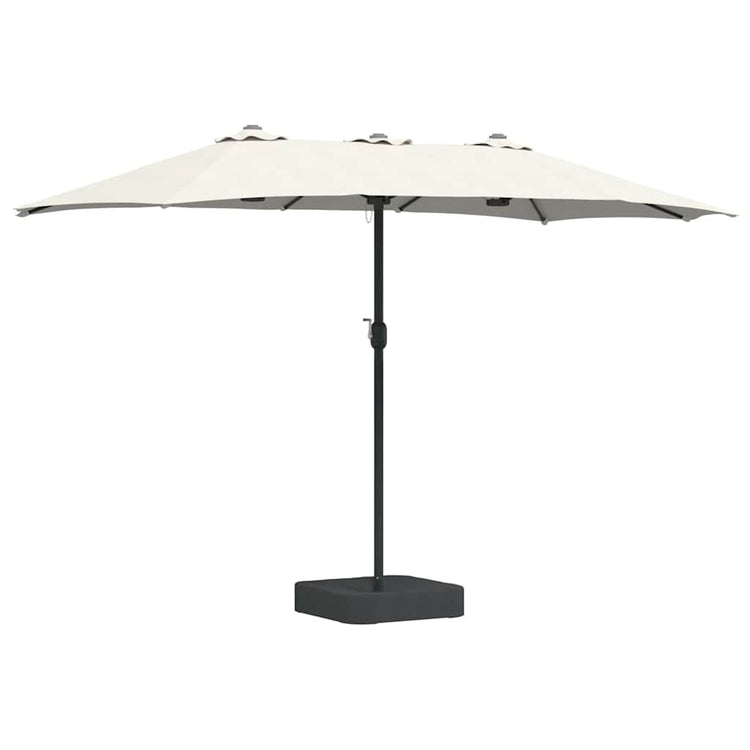 Vidaxxl Gartensonnenschirm Sand 385 x 209 x 244 cm Polyester und Stahl