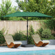 Vidaxxl Gartensonnenschirm grün 385 x 209 x 244 cm Polyester und Stahl