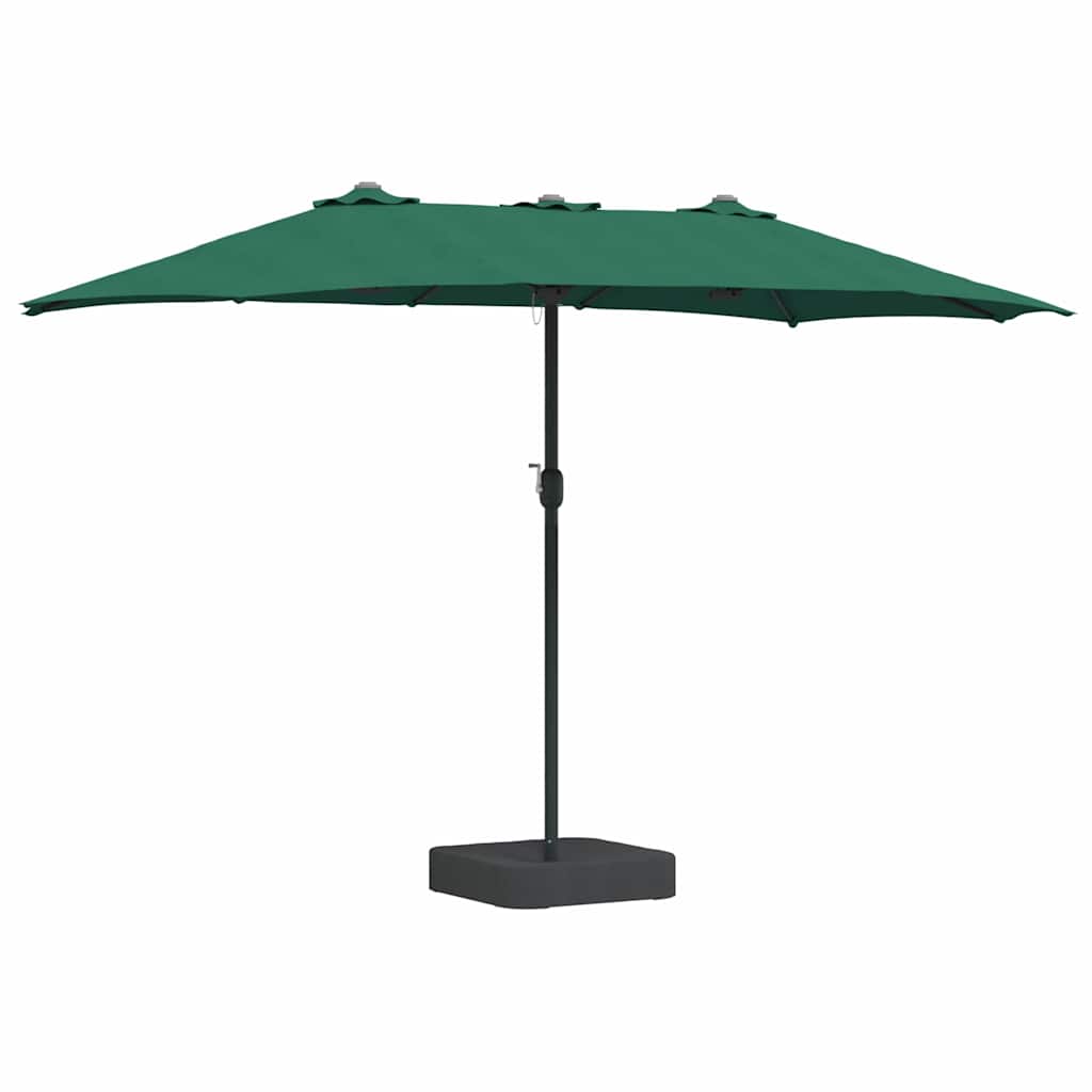 Vidaxxl Gartensonnenschirm grün 385 x 209 x 244 cm Polyester und Stahl