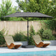 Vidaxl Gartensonnenschirm Anthrazit 385 x 209 x 244 cm Polyester und Stahl
