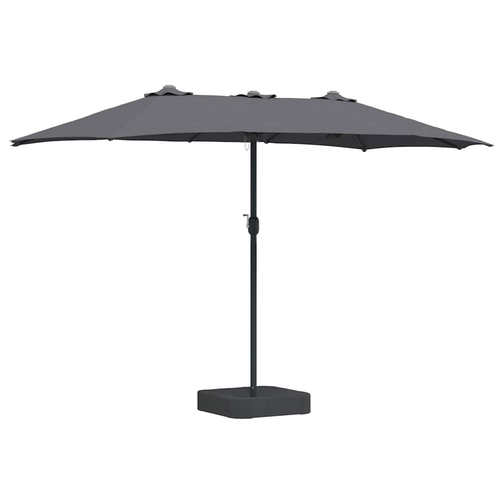 Vidaxl Gartensonnenschirm Anthrazit 385 x 209 x 244 cm Polyester und Stahl