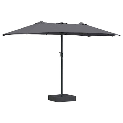 Vidaxl Gartensonnenschirm Anthrazit 385 x 209 x 244 cm Polyester und Stahl