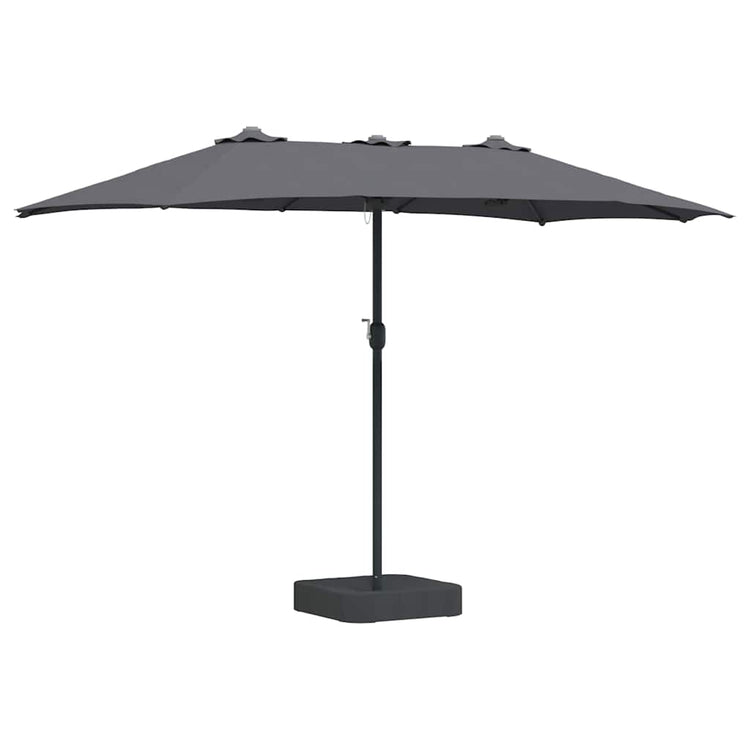 Vidaxl Gartensonnenschirm Anthrazit 385 x 209 x 244 cm Polyester und Stahl