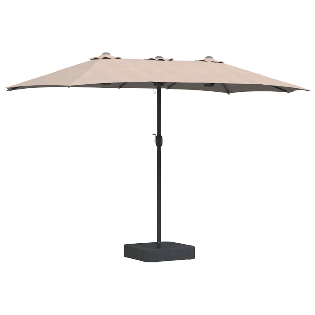 Vidaxx Gartensonnenschirm Taupe 385 x 209 x 244 cm Polyester und Stahl