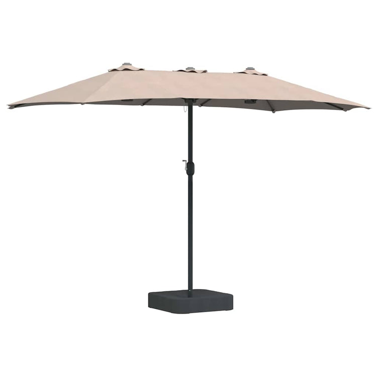 Vidaxx Gartensonnenschirm Taupe 385 x 209 x 244 cm Polyester und Stahl