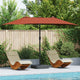 Vidaxxl Gartensonnenschirm Terrakotta 385 x 209 x 244 cm Polyester und Stahl