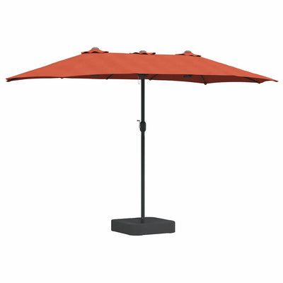 Vidaxxl Gartensonnenschirm Terrakotta 385 x 209 x 244 cm Polyester und Stahl