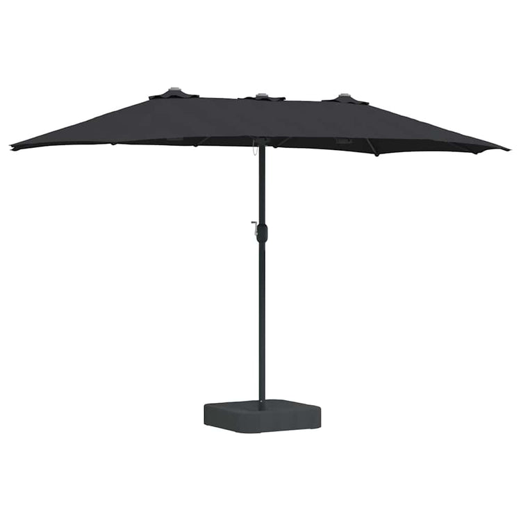 Vidaxx Gartensonnenschirm Schwarz 385 x 209 x 244 cm Polyester und Stahl