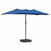 Vidaxxl Gartensonnenschirm Azurblau 385 x 209 x 244 cm Polyester und Stahl