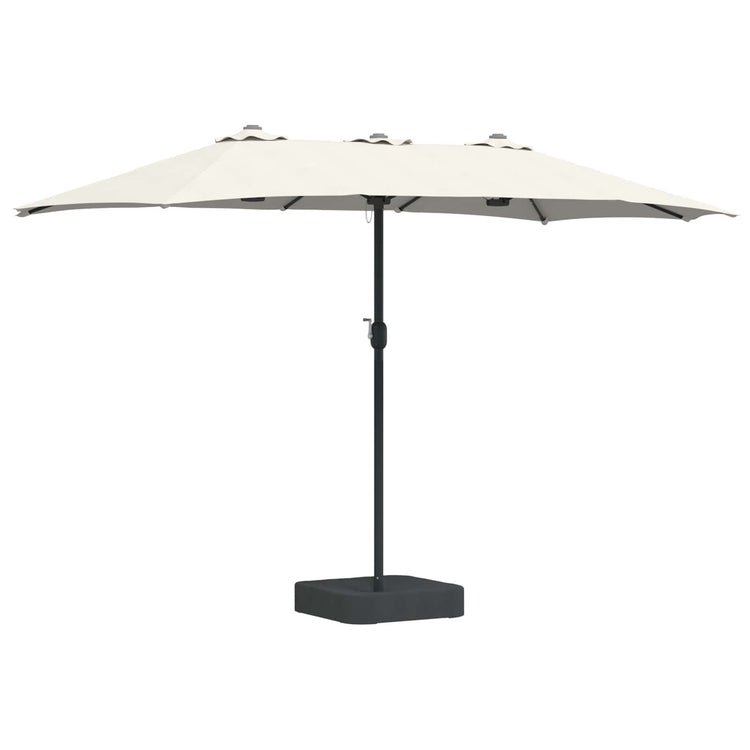 Vidaxxl Gartensonnenschirm Sand und Anthrazit 385 x 209 x 244 cm Polyester