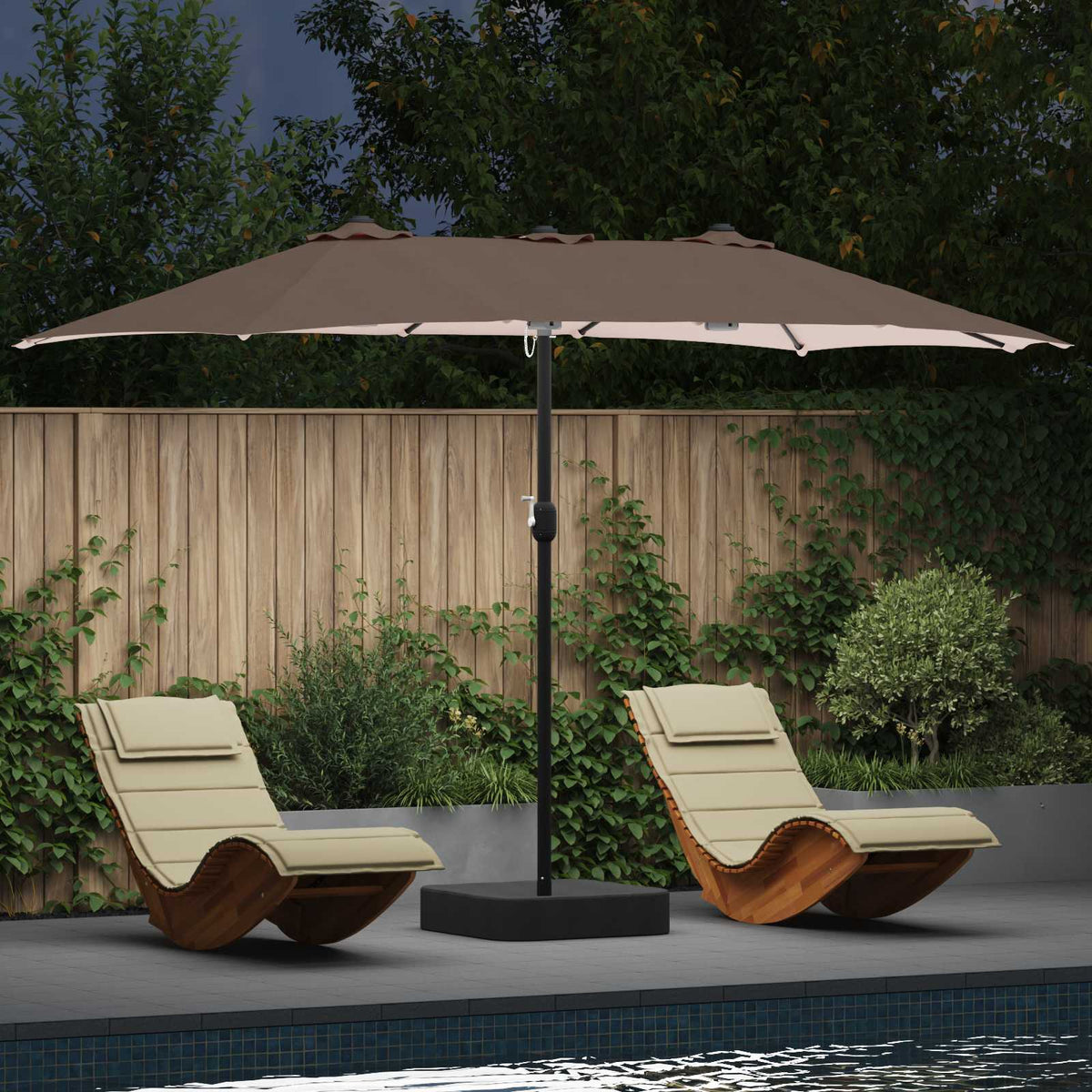 Vidaxx Gartenschirm Taupe 385 x 209 x 244 cm Polyester