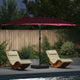Vidaxx Gartensonnenschirm Burgunderrot 385 x 209 x 244 cm Polyester