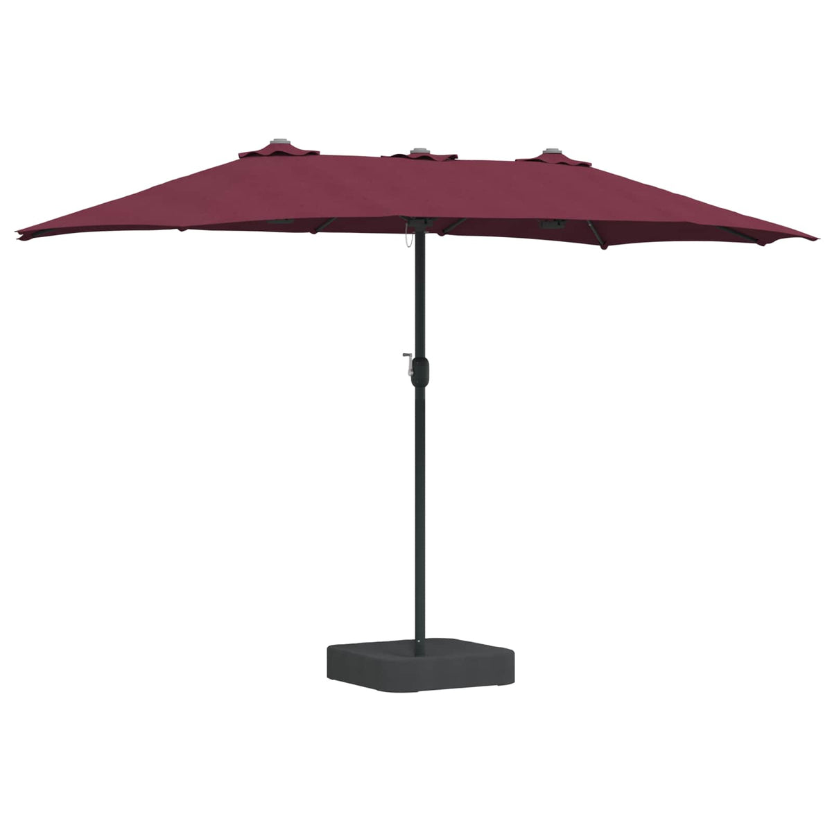 Vidaxx Gartensonnenschirm Burgunderrot 385 x 209 x 244 cm Polyester