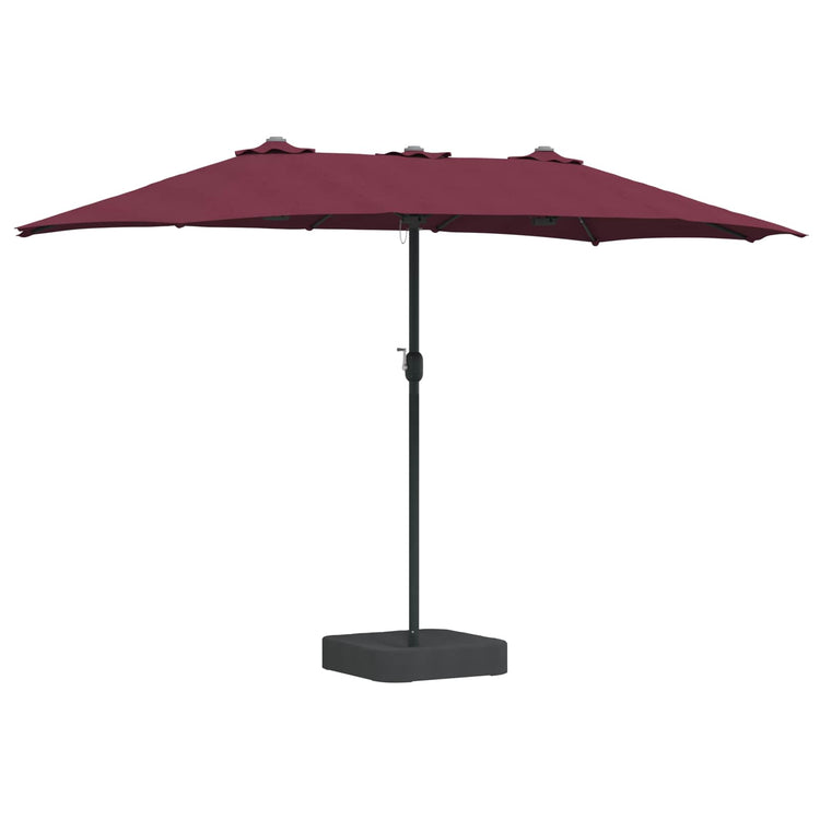 Vidaxx Gartensonnenschirm Burgunderrot 385 x 209 x 244 cm Polyester