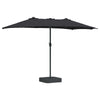 Vidaxx Gartensonnenschirm Schwarz 385 x 209 x 244 cm Polyester