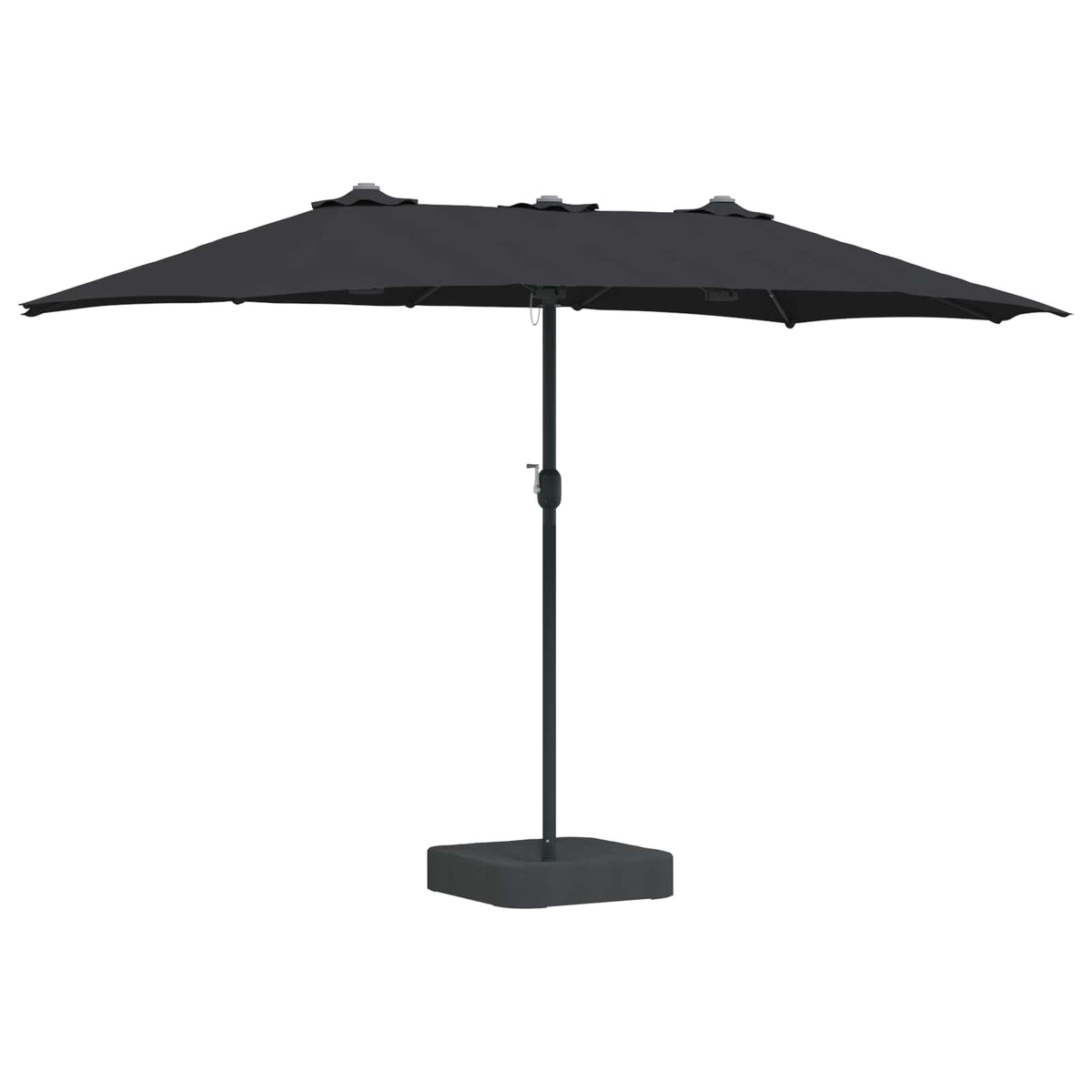 Vidaxx Gartensonnenschirm Schwarz 385 x 209 x 244 cm Polyester