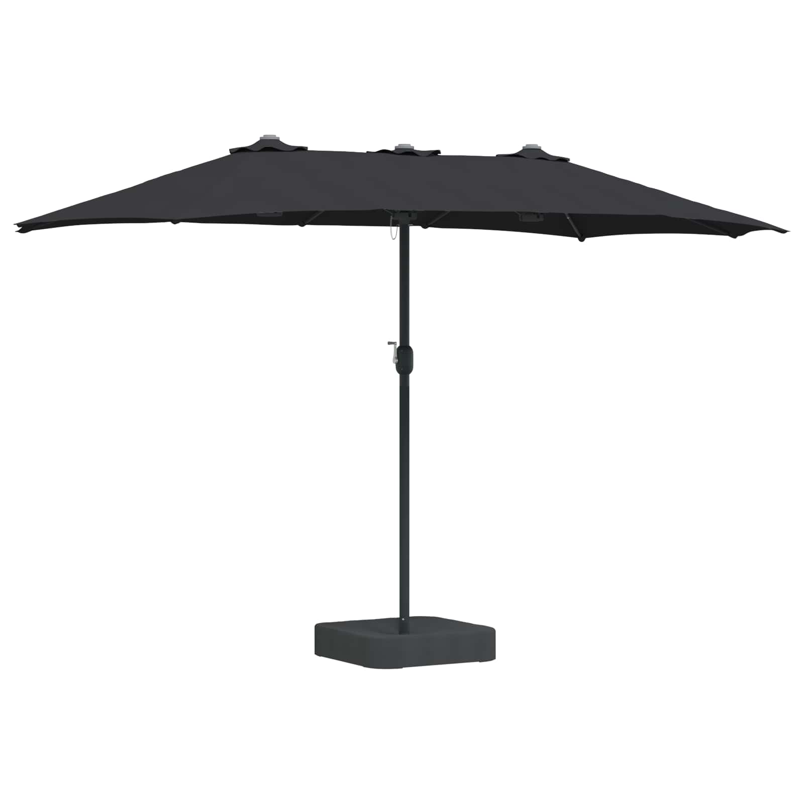 Vidaxx Gartensonnenschirm Schwarz 385 x 209 x 244 cm Polyester