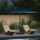 Vidaxxl Gartensonnenschirm Azurblau 385 x 209 x 244 cm Polyester