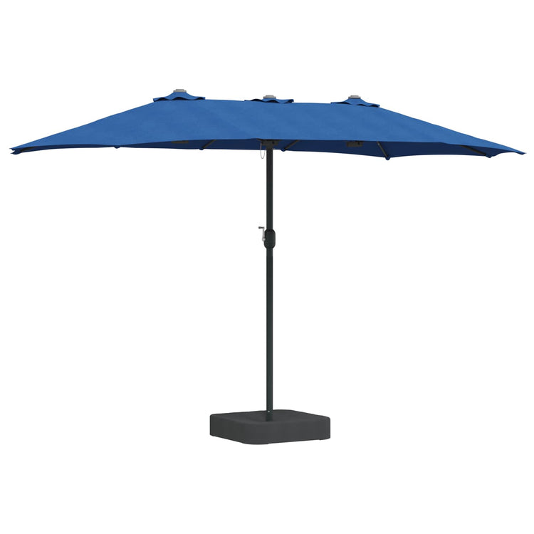 Vidaxxl Gartensonnenschirm Azurblau 385 x 209 x 244 cm Polyester