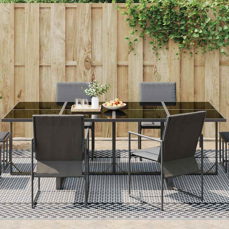 Vidaxx Outdoor-Teppich Chevron Arakil Schwarz und Grau 600 x 250 cm