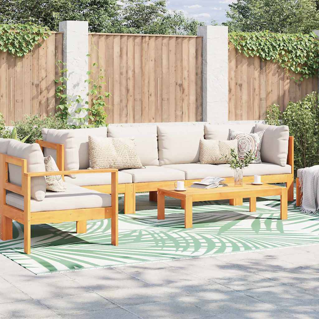 Vidaxx Outdoor-Teppich Arakil grün und weiß 400 × 300 cm 50 % Polypropylen