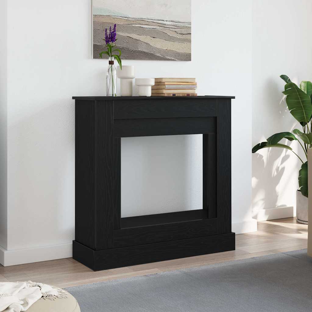 Vidaxx Kaminverkleidung 90x30x90 cm Spanplatte Eiche schwarz