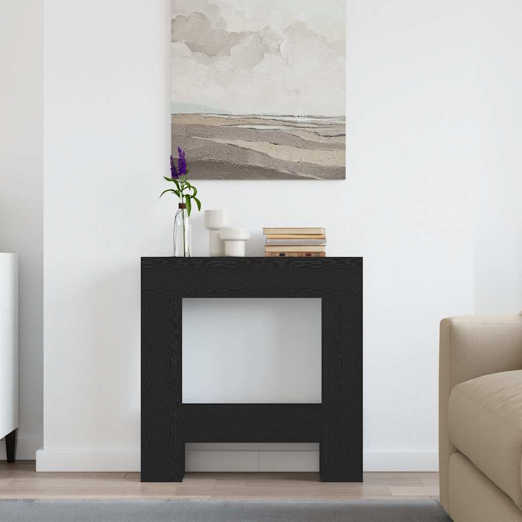 Vidaxx Kaminverkleidung 81x18x82 cm Spanplatte Eiche schwarz