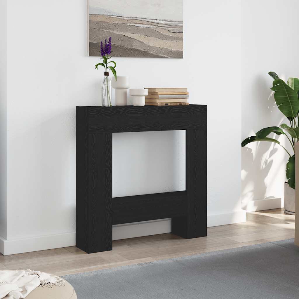 Vidaxx Kaminverkleidung 81x18x82 cm Spanplatte Eiche schwarz