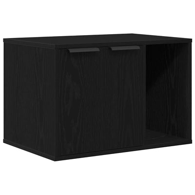 VidaXL Katzentoilette-Zaun, schwarze Eiche, 60 x 40 x 40 cm, Holzwerkstoff