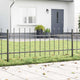 Vidaxl Gartenzaun 2 Stück grau 3,4 x 0,6 m pulverbeschichteter Stahl