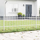 Vidaxl Gartenzaun 2 Stück weiß 3,4 x 0,6 m pulverbeschichteter Stahl