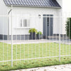 Vidaxl Gartenzaun 2 Stück weiß 3,4 x 0,8 m pulverbeschichteter Stahl
