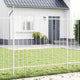 Vidaxl Gartenzaun 4 Stück grau 6,8 x 0,6 m pulverbeschichteter Stahl